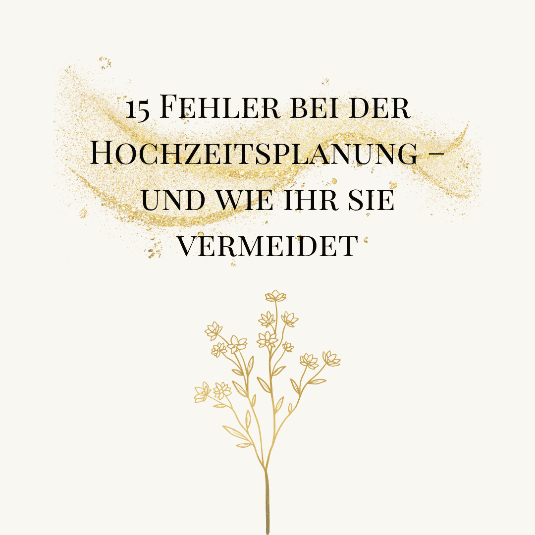 Fehler bei der Hochzeitsplanung